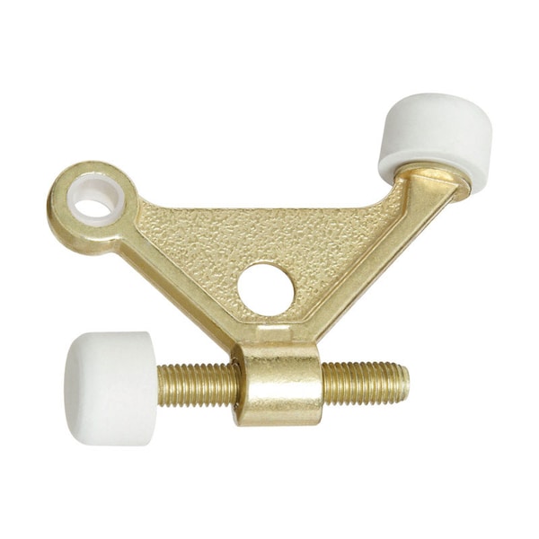 National Hardware National Hardware Zinc w/Rubber Tip Brass Gold Hinge Pin Door Stop Mounts to door N154-526 - main